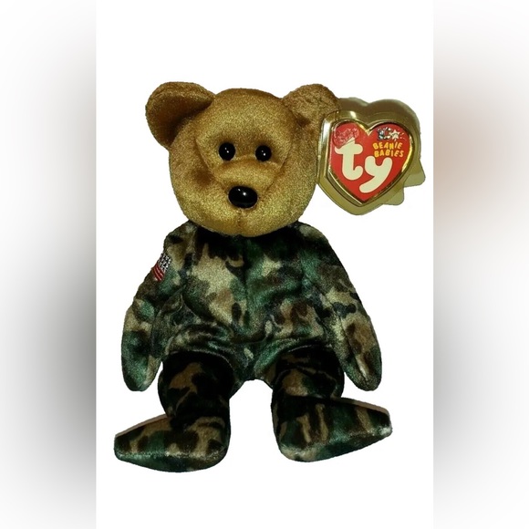 Ty Beanie Baby - HERO the USA Army Military USO Bear - MINT with MINT TAGS - Picture 2 of 7